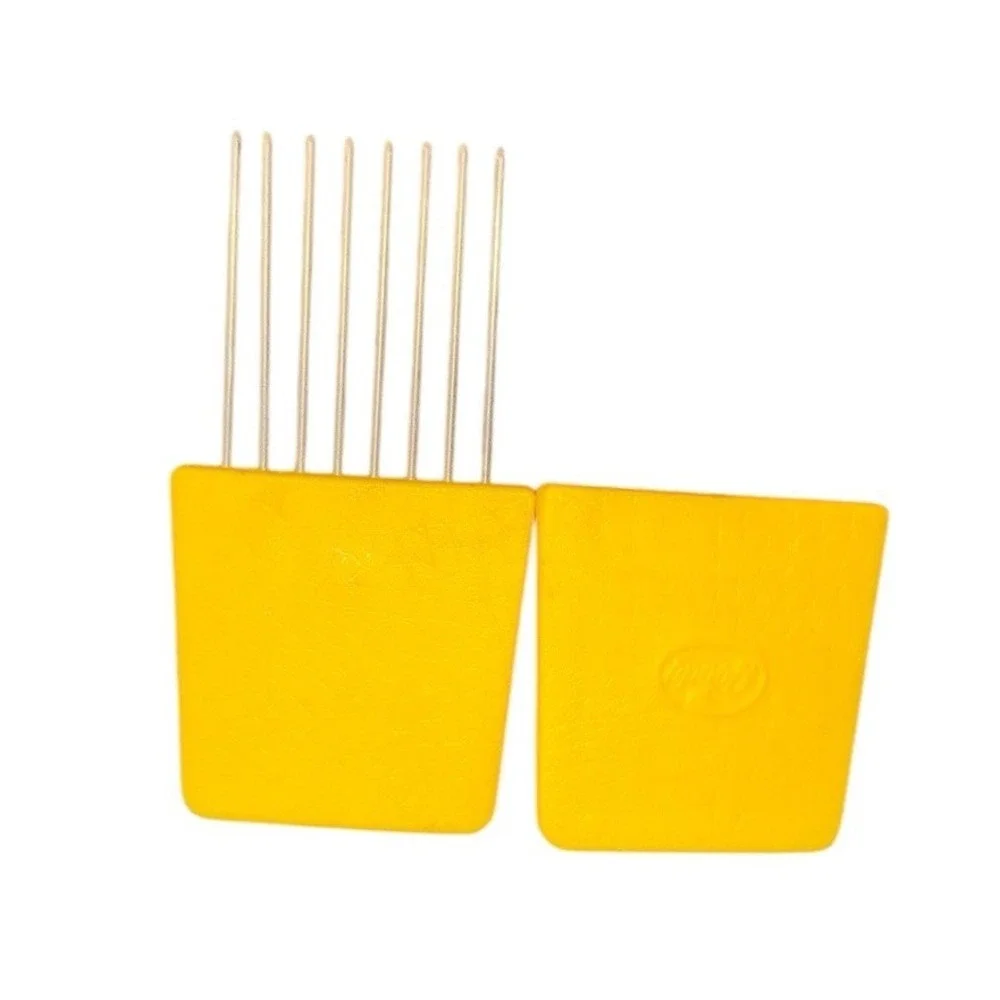 Vintage Goody Hair Pick Lift Comb Metal Prongs And Case Afro Very Cool Yellow